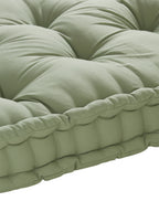 Nærbilde av søm på Gulvmadrass for barnerom futon-stil bomull Oeko-Tex