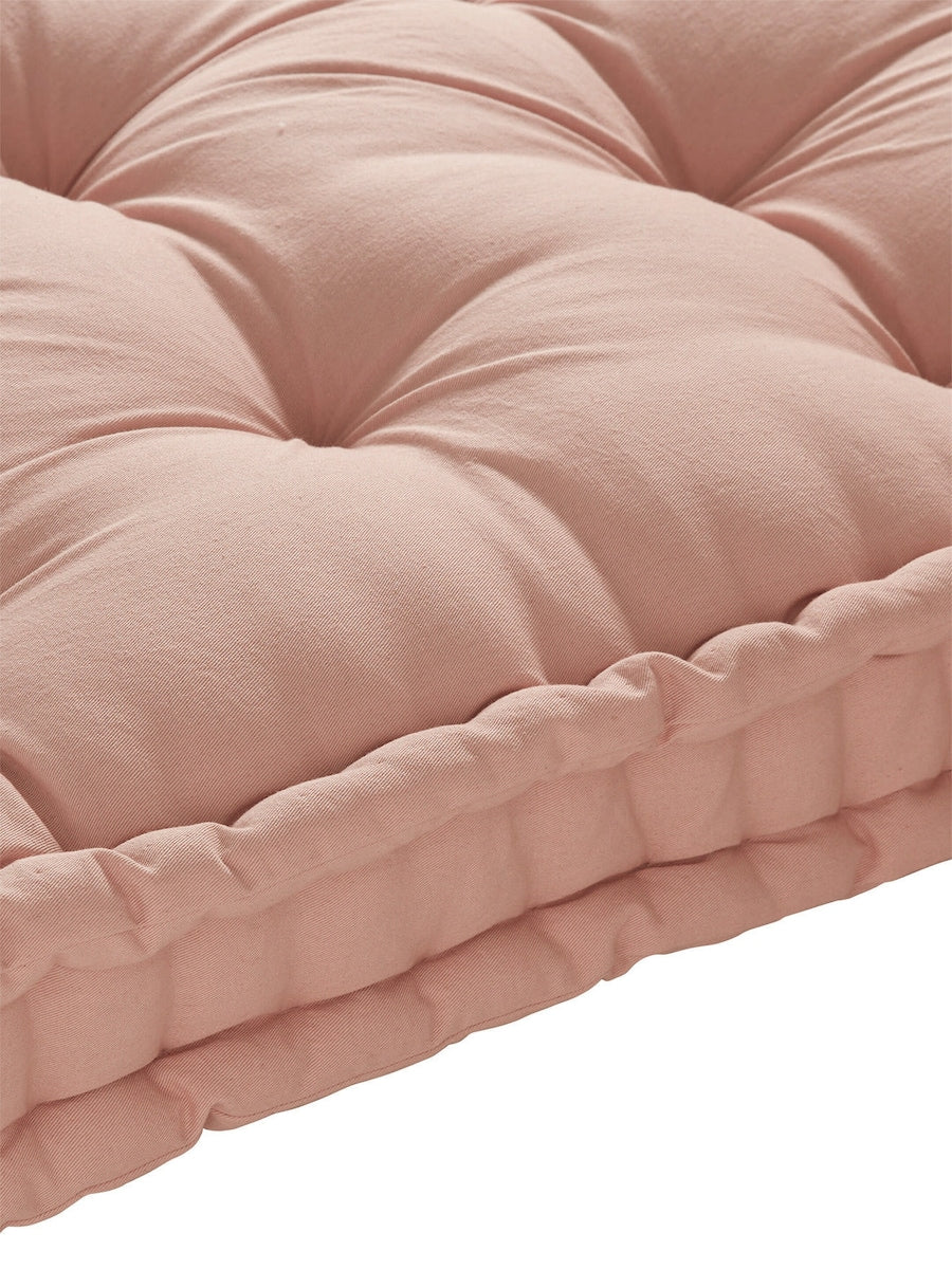 Gulvmadrass for barnerom futon-stil bomull Oeko-Tex i pfirsich farge