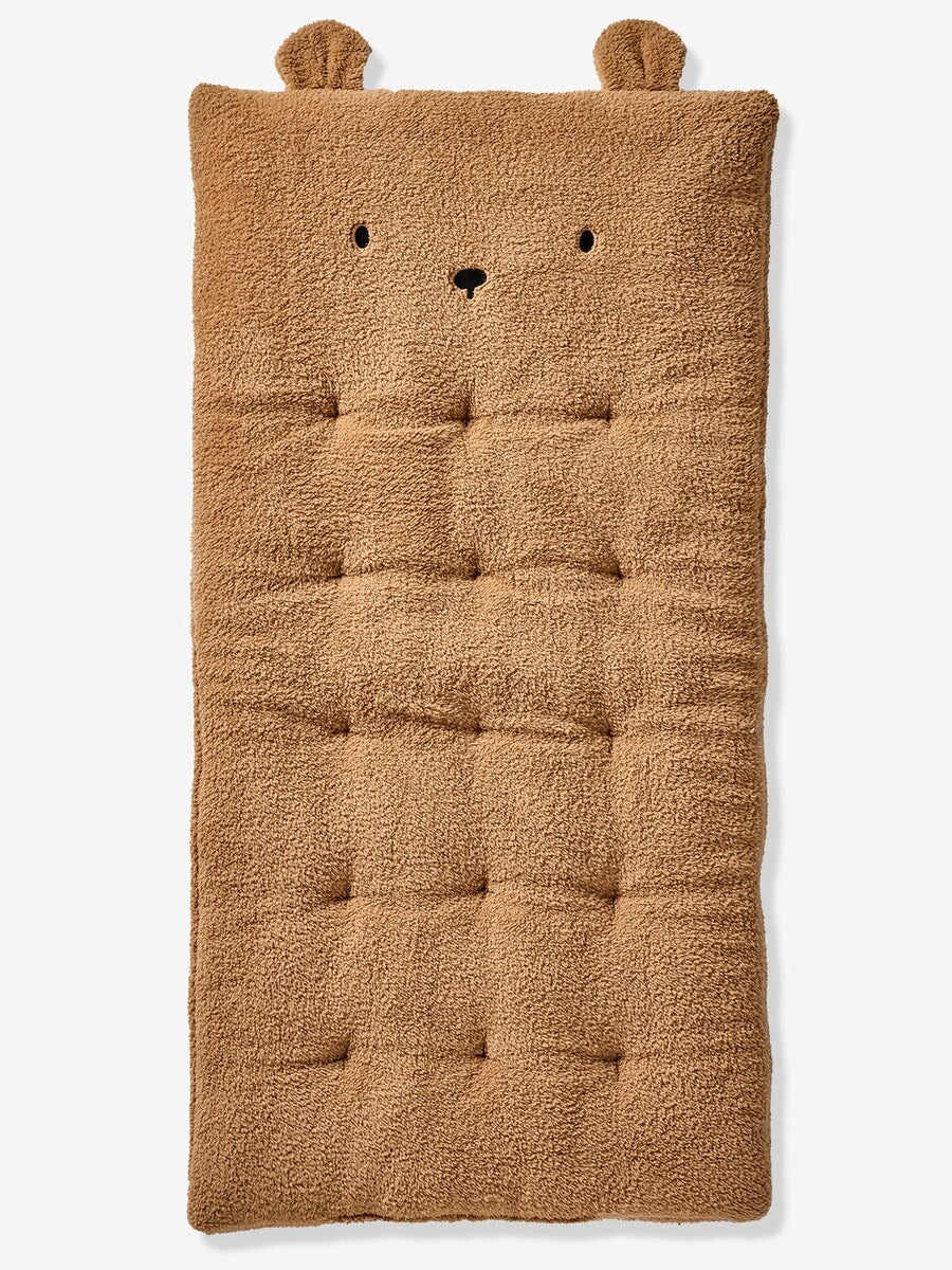 Gulvmadrass bjørn i teddyfleece 60x120 cm polyester for barnets lekerom