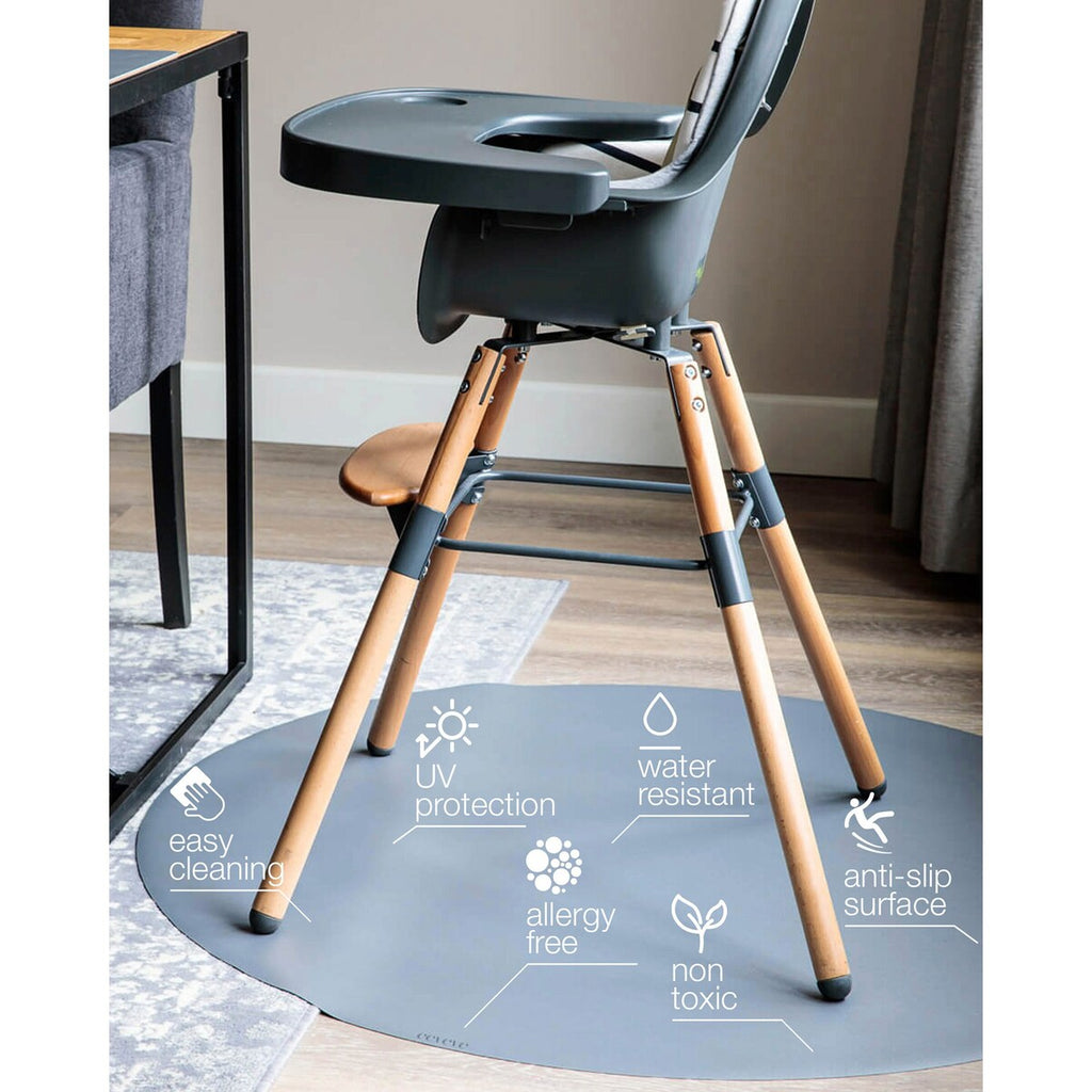 Gulvmatte for barnestol Ø 110 cm med sklisikring - eeveve