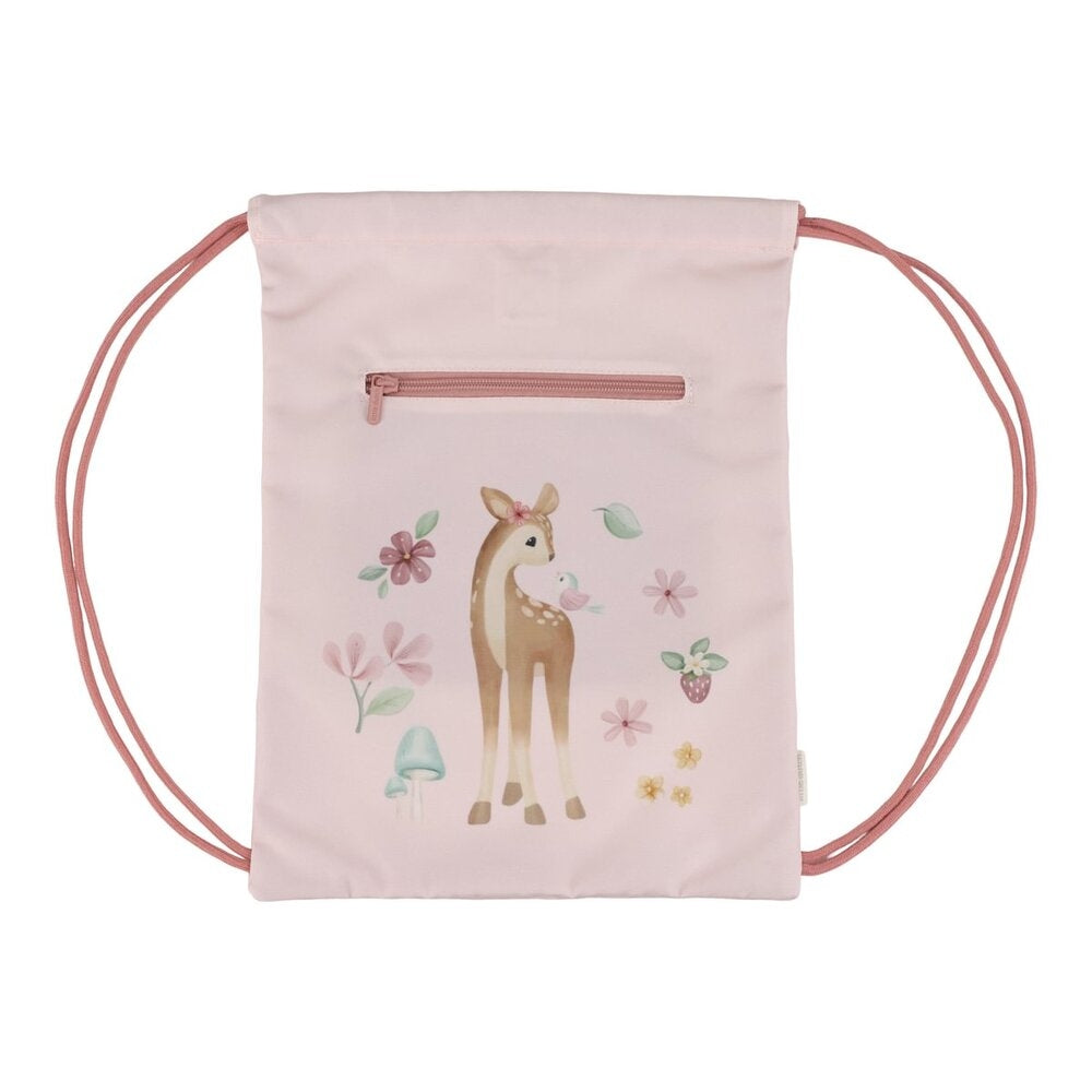 Gymbag Fairy Garden 38x29 cm - Little Dutch detalj av snorer