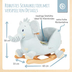 Nærbilde av gyngedyr elefant Tiko i plysj