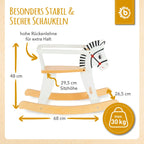 Montert Gyngedyr sebra i tre i barnerom