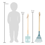 Hageverktøysett 4 deler i metall med treskaft small foot pakket og klar til bruk