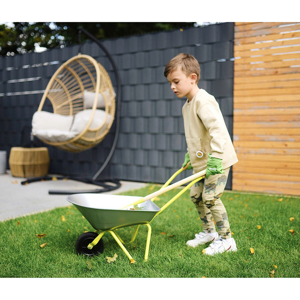 Hageverktøysett med trillebår for barn fra 3 år small foot bakside