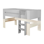 Halvhøy seng sett "Loft" Flexi Grow 90x200 cm med uttrekkbart skrivebord