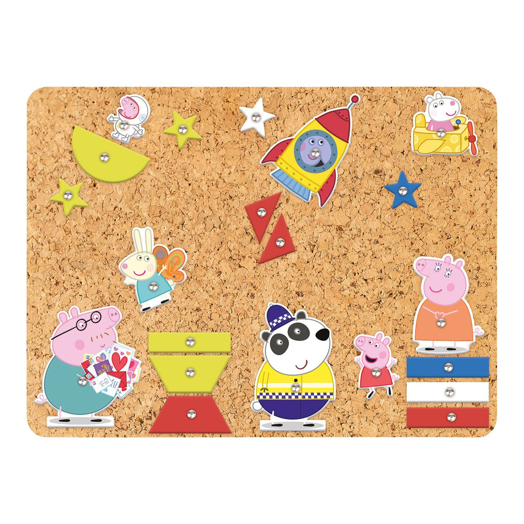 Hammerspill Peppa Pig med korkplate og Peppa Pig-motiver