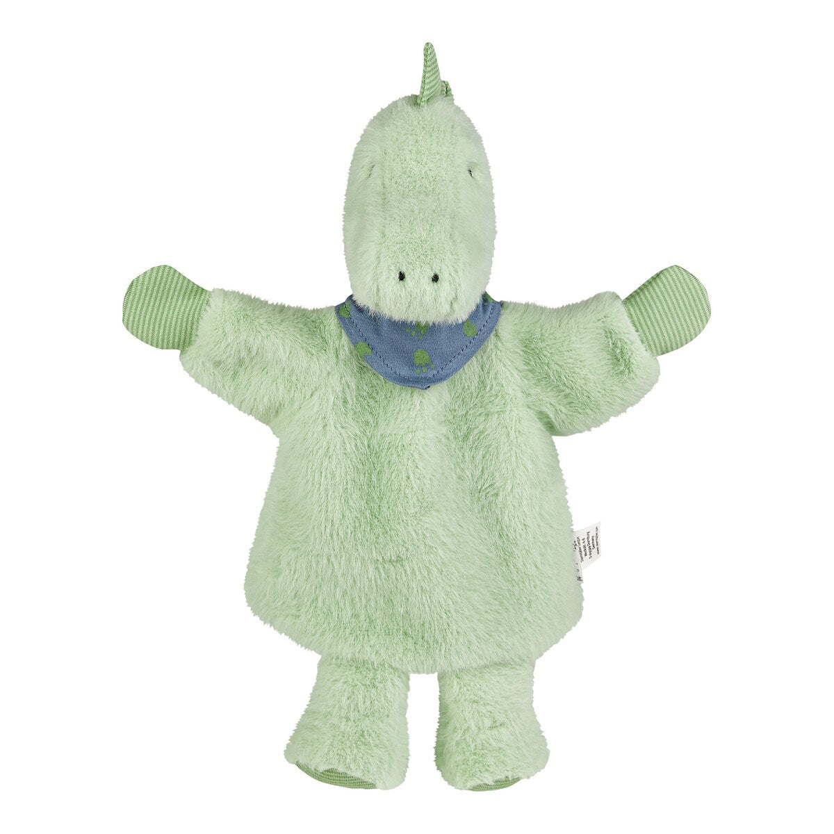 Hånddukke dino Rexi fleece og jersey 32 cm bakside