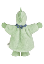 Bakside av hånddukke Dino Rexi i fleece