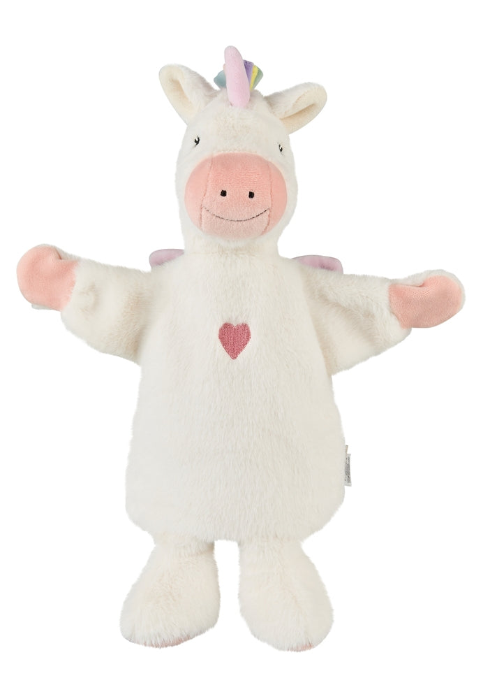 Hånddukke enhjørning 32 cm, polyester - Sterntaler montert på hånd