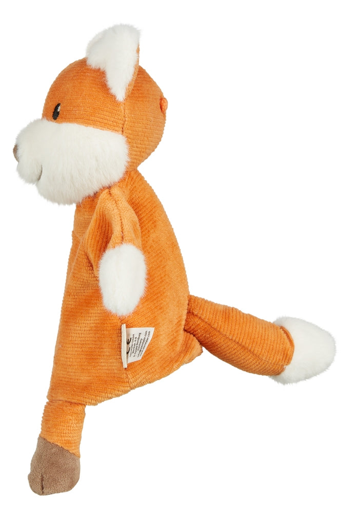 Hånddukke Filou 25 cm i fløyel og cord bakside