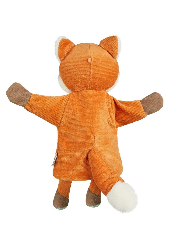 Hånddukke Filou i fleece og kordfløyel sideprofil