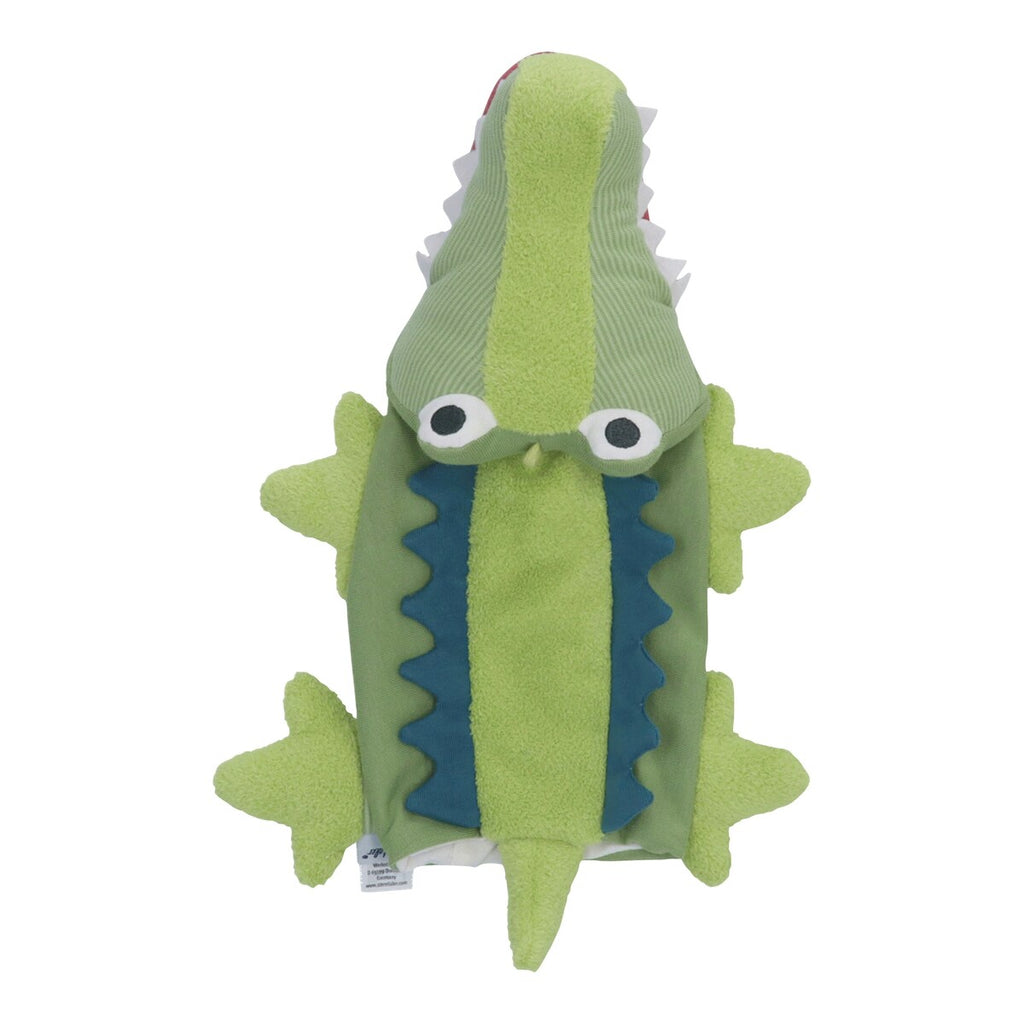 Hånddukke krokodille Keno 35 cm forfra