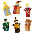 Hånddukker 6 deler klassiske figurer for dukketeater forfra
