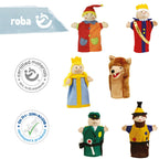 Hånddukker 6 deler klassiske figurer for dukketeater prinsesse