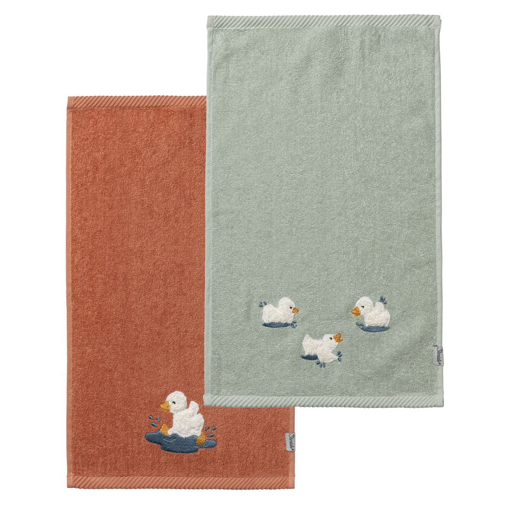 Håndkle 2-pack 30 x 50 cm med andemotiv, Edda - Sterntaler forfra