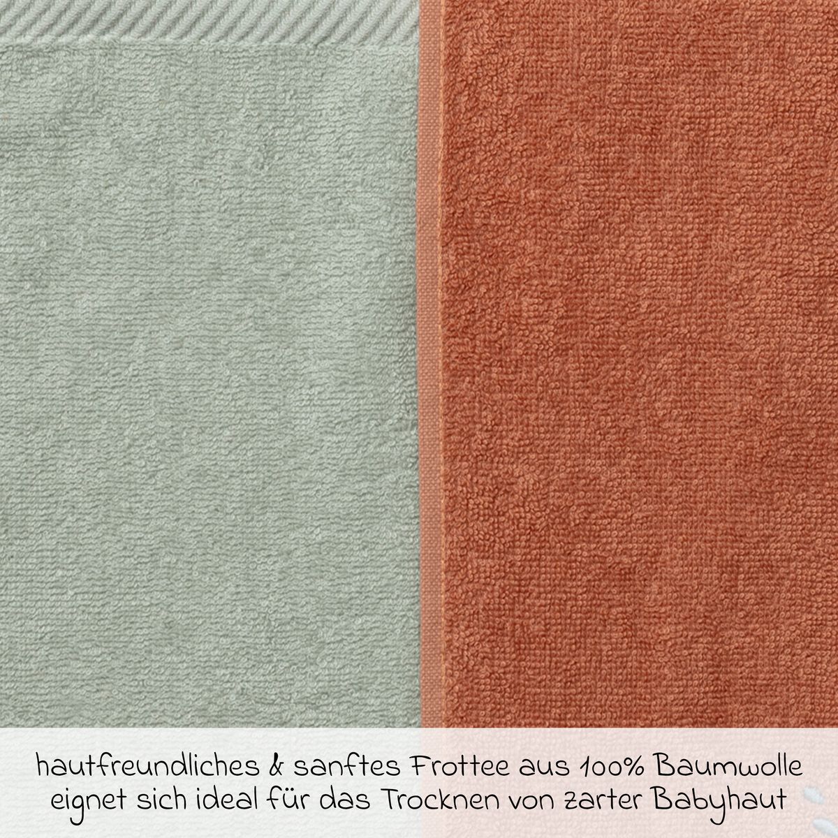 Montert Håndkle 2-pack 30 x 50 cm med andemotiv, Edda - Sterntaler på stellebord