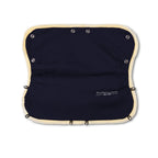 Håndvarmer i lammeskinn for barnevogn navy blue front