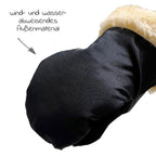 Detalj av lammeskinn på Håndvarmer Stroller Mitt i lammeskinn
