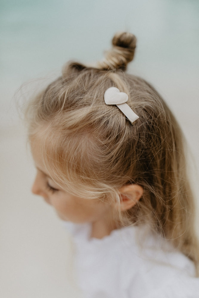 Hårspenne sett 'Velvet Hearts' croco clips bakside