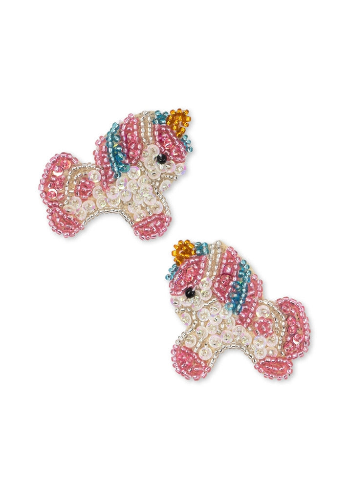 Hårspenner enhjørning med perler 2-pack bakside