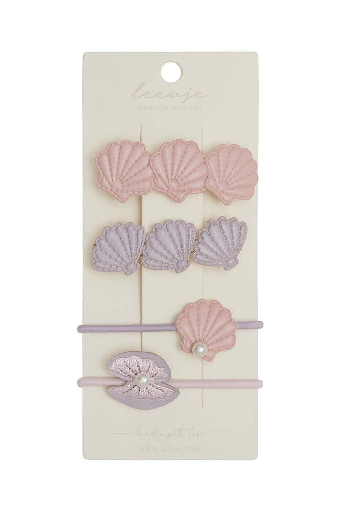 Hårspenner french hairclips seashell mix fra Leevje