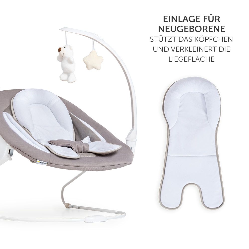 Barnestol Alpha Plus Walnut 4-delt med 2i1 nyfødtinnlegg - Hauck