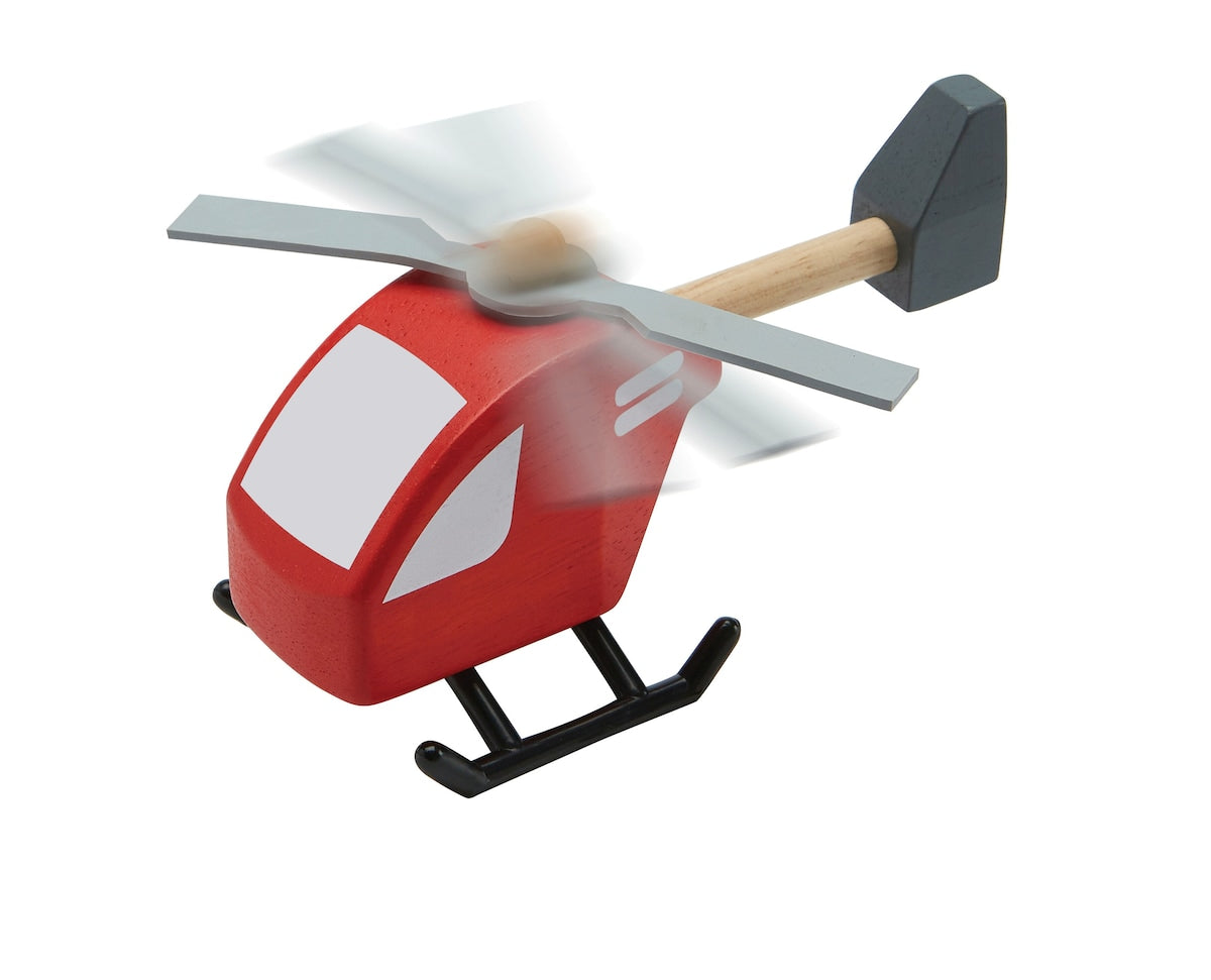 Helikopter i gummitreverk 12,6 cm forfra