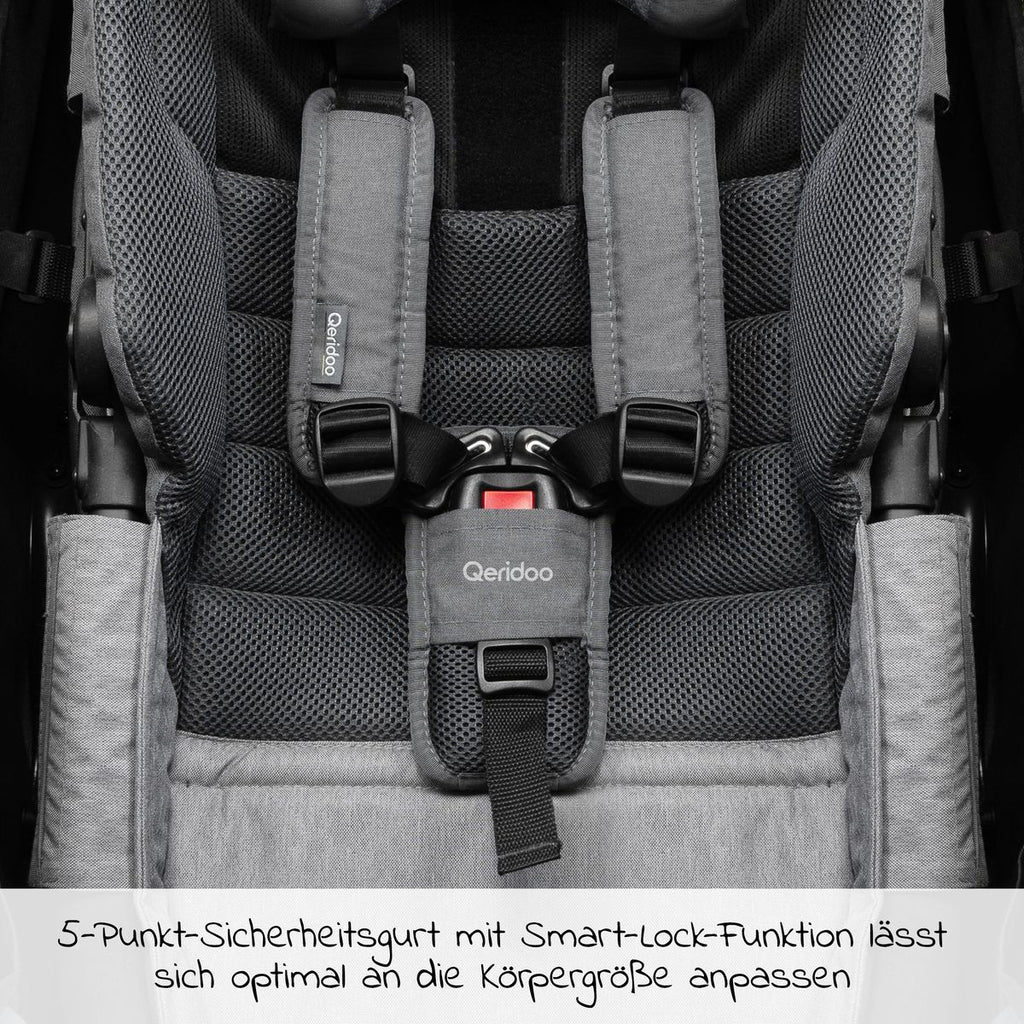 Hengekøye Plus med sikkerhetsramme for babytransport med polstring