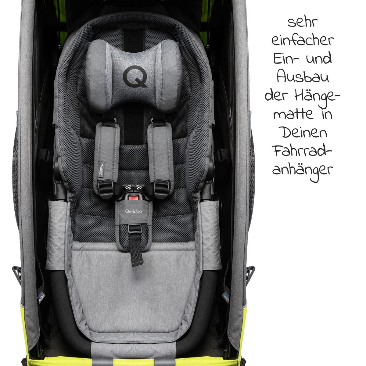 Smart-Lock system på Hengekøye Plus med sikkerhetsramme for babytransport
