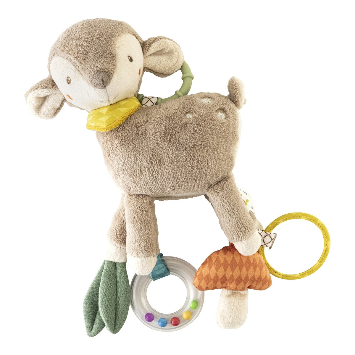 Hengeleke rådyr Forest Friends med speil og rangle med knitrende blader