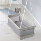 Hengevugge safe asleep® med mesh-stoff i canvas i moderne barnerom