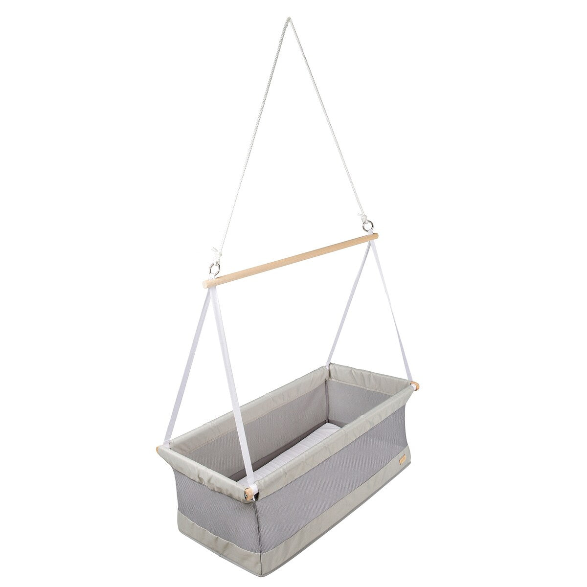 Hengevugge safe asleep® med mesh-stoff i canvas forfra