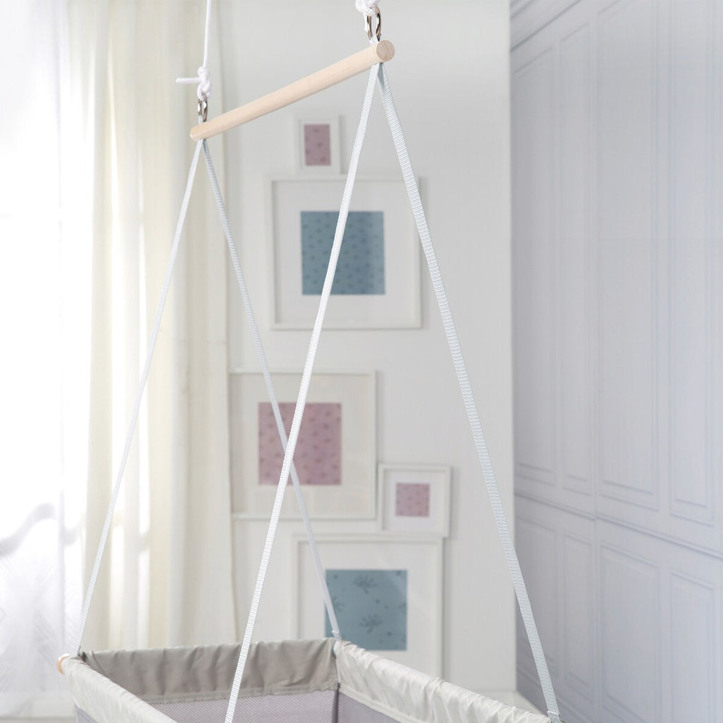 Hengevugge safe asleep® med mesh-stoff i canvas sett ovenfra