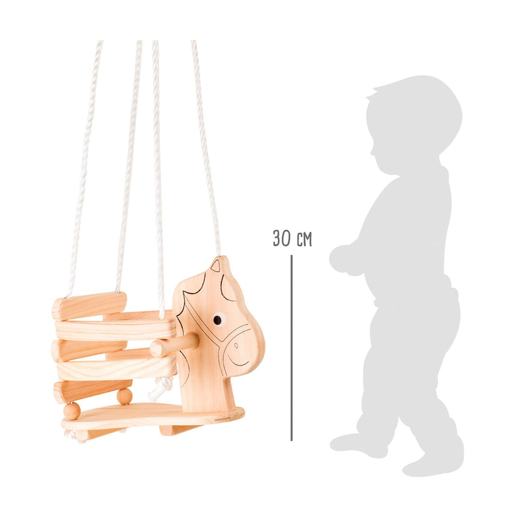 Hestehuske i tre fra 18 mnd 45x29x30 cm small foot bakside