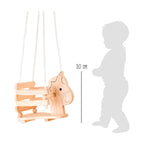 Hestehuske i tre fra 18 mnd 45x29x30 cm small foot bakside