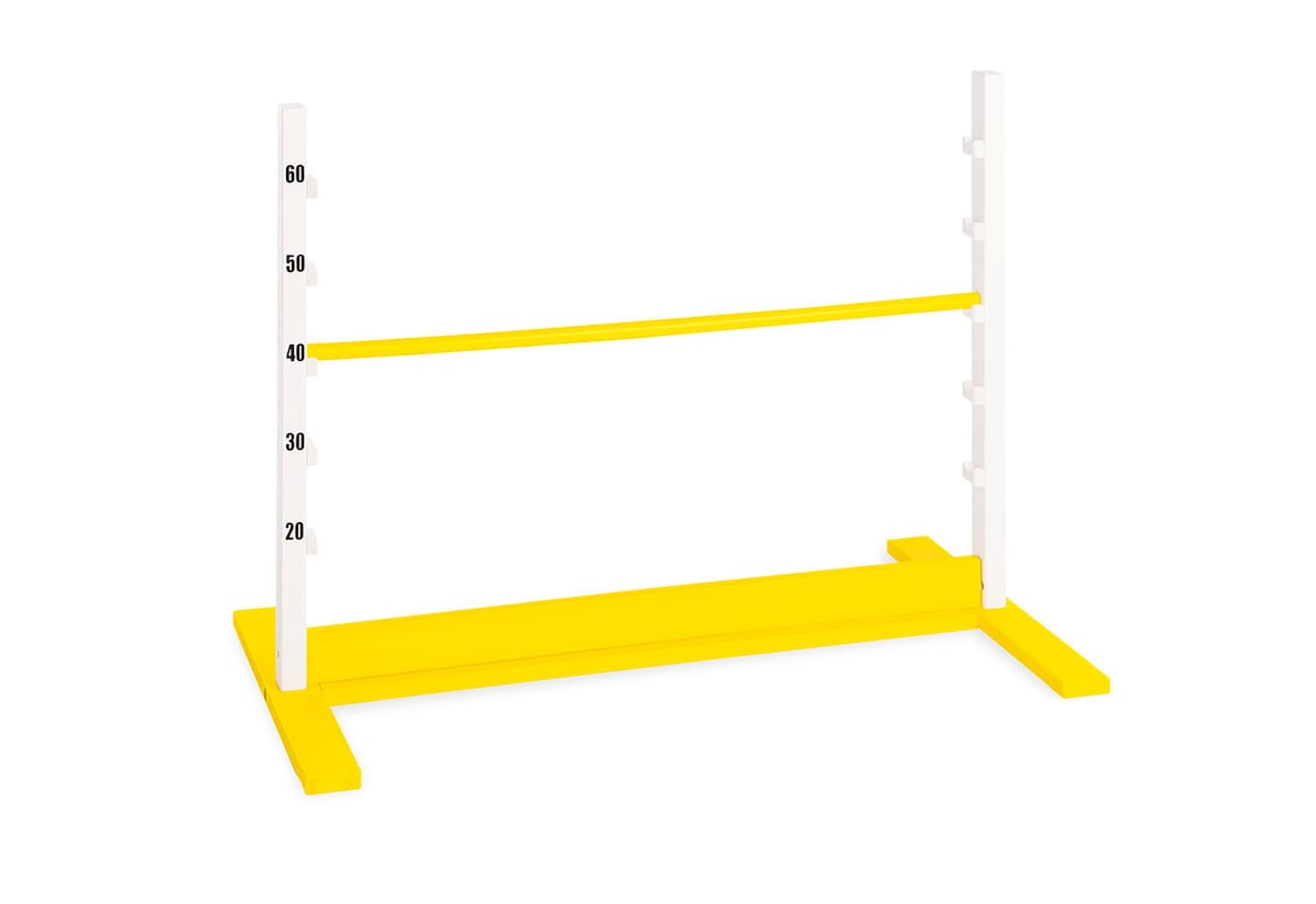 Hinder "Hoppe" 5-trinns høydejustering 20-60 cm, gul forfra