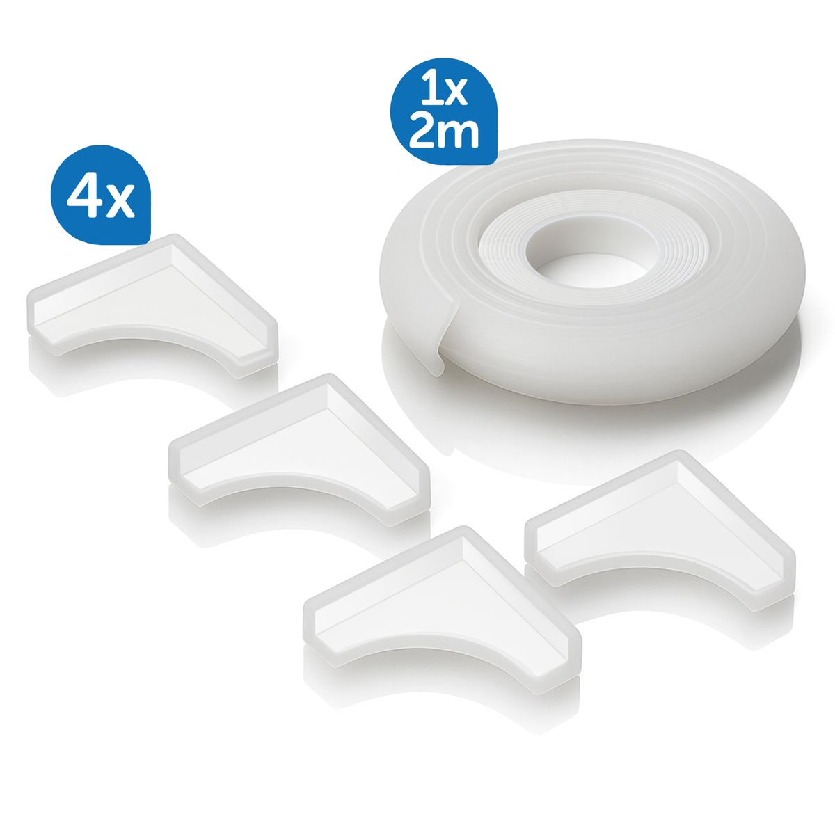 Hjørne- og kantbeskyttelse 5 deler transparent, PVC-fri - Reer detalj