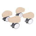 Hjulsett spesial med støtbeskyttelse for bedside crib fra babybay forfra