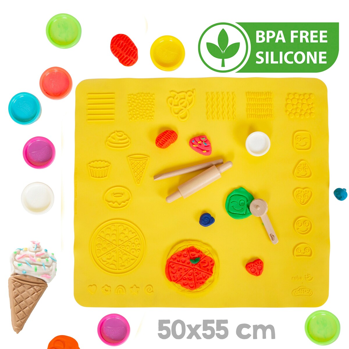 Montert Hobbybord for barn roba x Play-Doh FSC-tre med leker