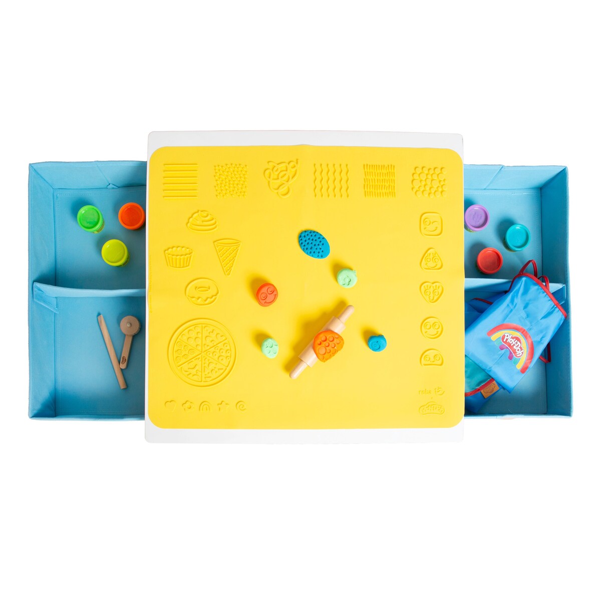 Oppbevaringsbokser under Hobbybord for barn roba x Play-Doh FSC-tre