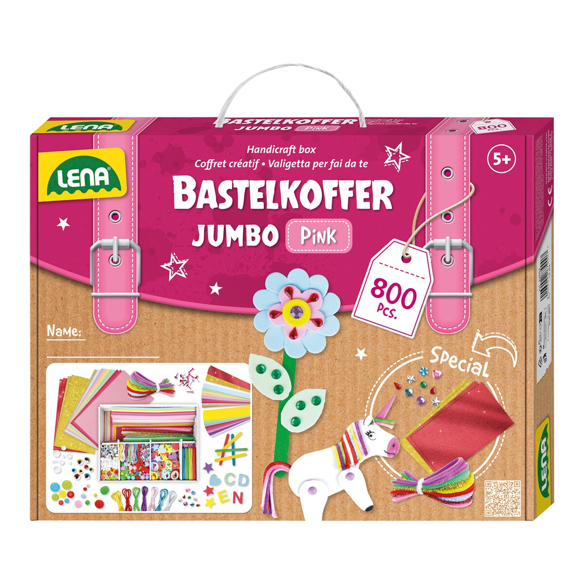 Hobbykoffert Jumbo med 800 deler fra 5 år forfra