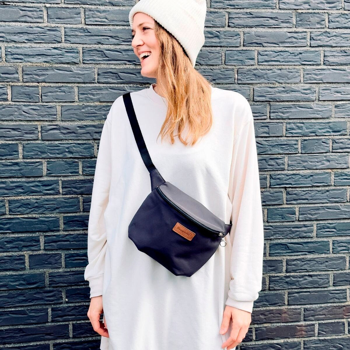 Hofteveske Hip-Bag Softshell i polyester - HOPPEDIZ bakside