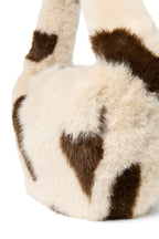 Holy Cow skulderveske i fuskepels Studio Noos detalj av glidelås