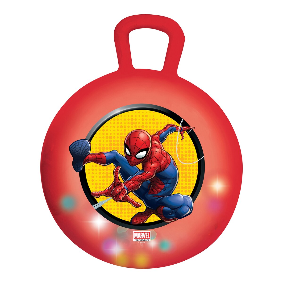 Hoppeball med lyseffekt Spider-Man 45 cm detalj av grep
