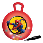 Hoppeball med lyseffekt Spider-Man 45 cm forfra