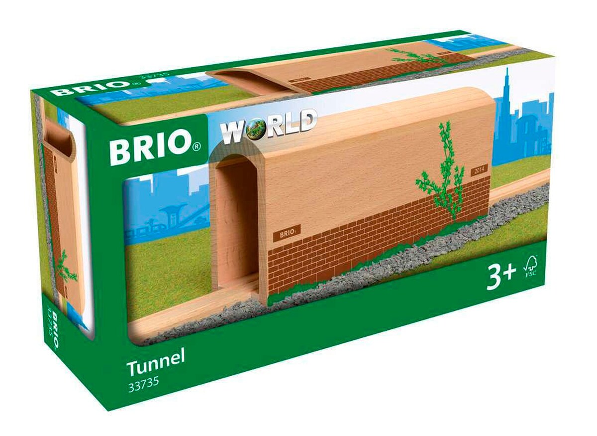 Høy tunnel i tre for togbane 23,4 cm - BRIO World detalj