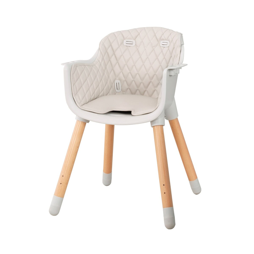 Montert Høystol Style Up Wood 2-i-1 med spisebrett