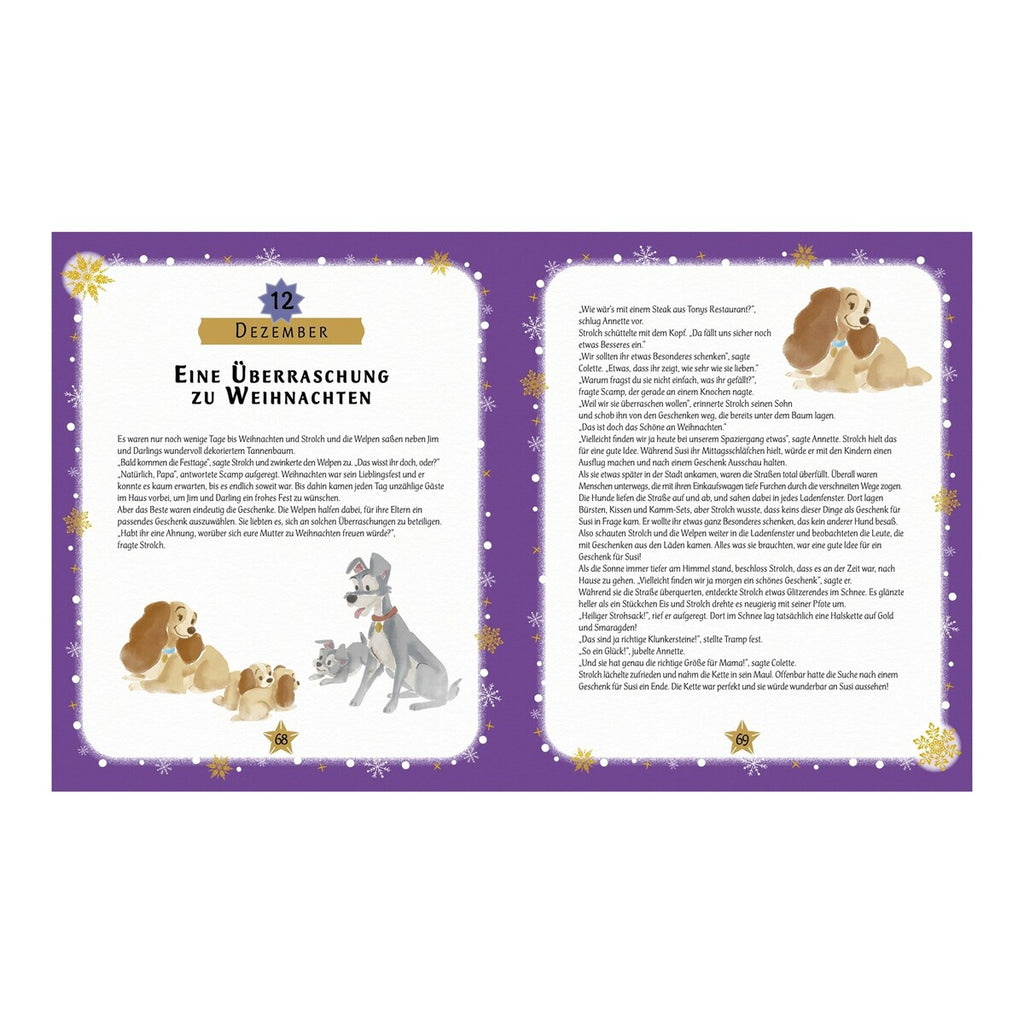 Høytlesningsbok Disney god jul 144 sider åpen bok
