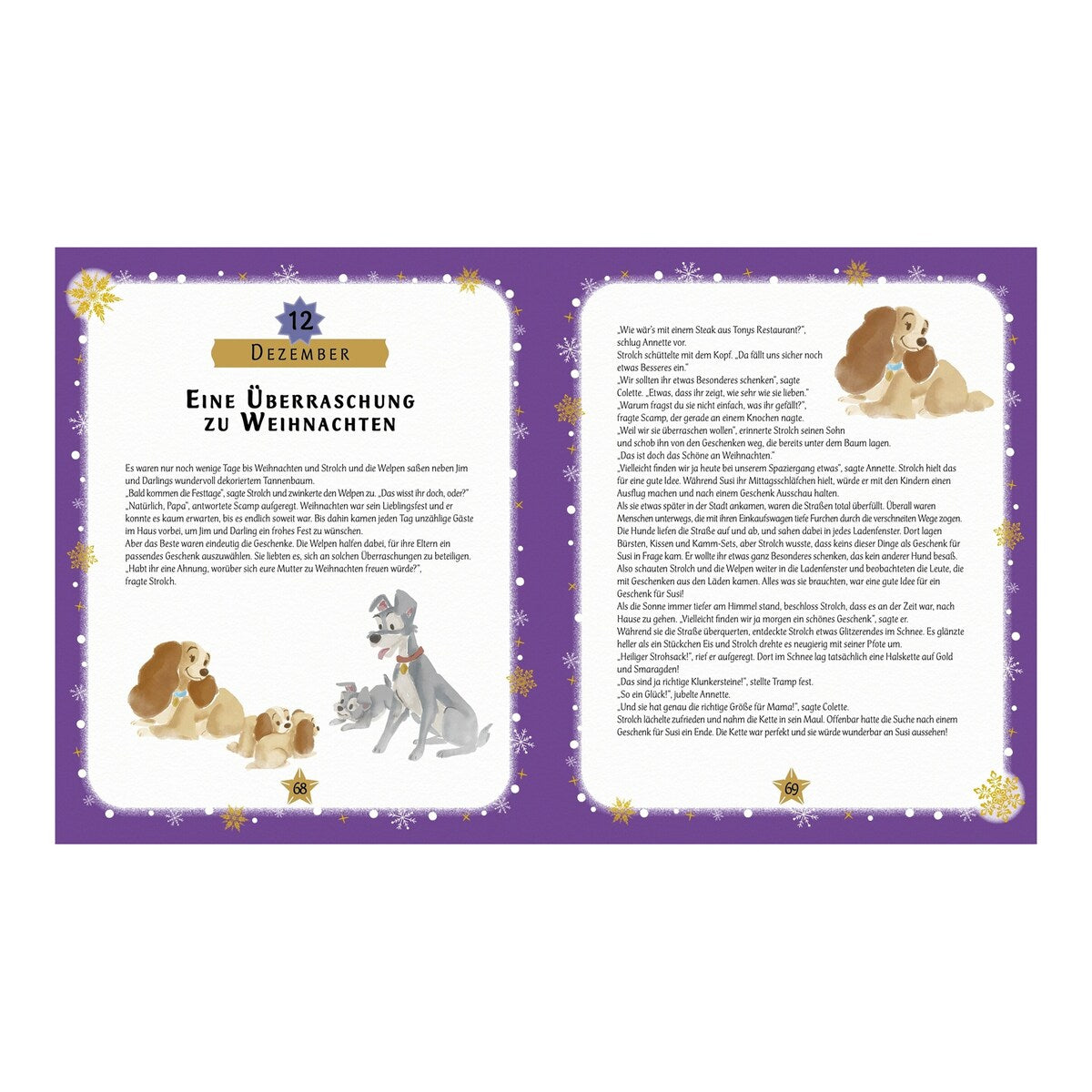 Høytlesningsbok Disney god jul 144 sider åpen bok